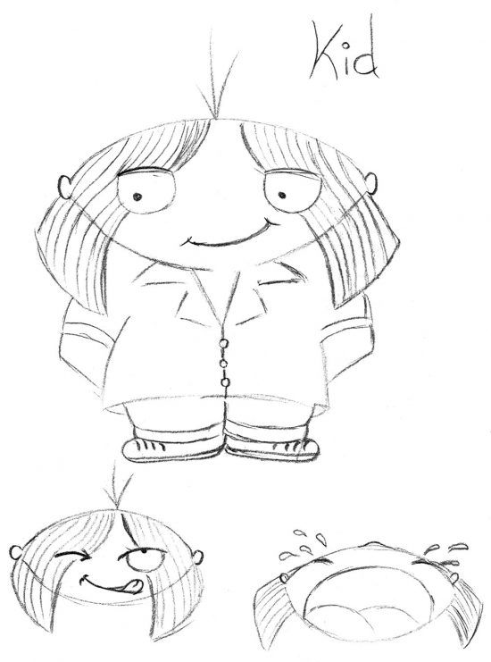 Let Me Keep My Monster Spud Picture Book Early Sketch of the Kid