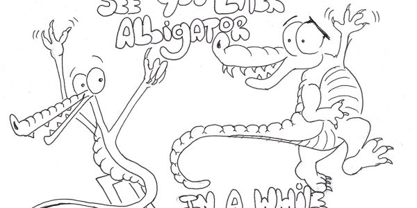 See You Later Alligator Pen Drawing