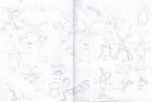 That Greedy Goat Early Goat Concept Sketch