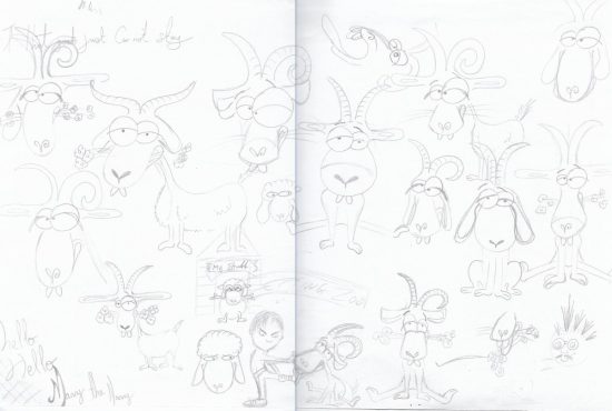 That Greedy Goat Early Goat Concept Sketch